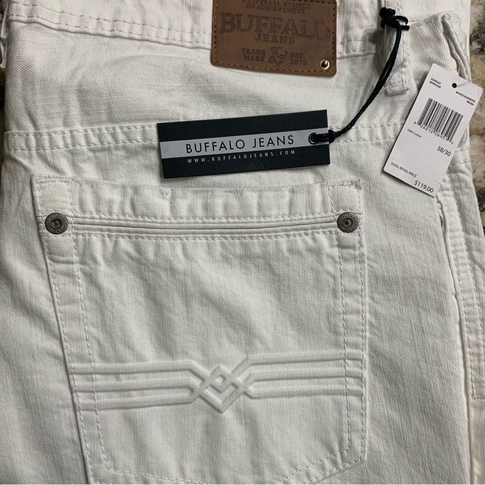 Buffalo Jeans White 38X30 Slim Boot NWT Retro - Picture 8 of 9
